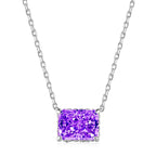 [Clover Jewelry]Luxuriöse quadratische, bunte Halskette