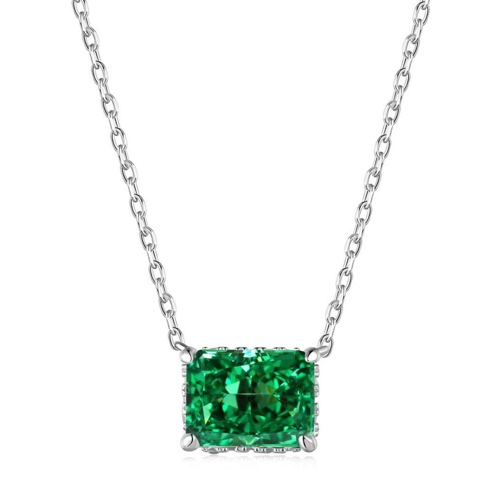 [Clover Jewelry]Luxuriöse quadratische, bunte Halskette