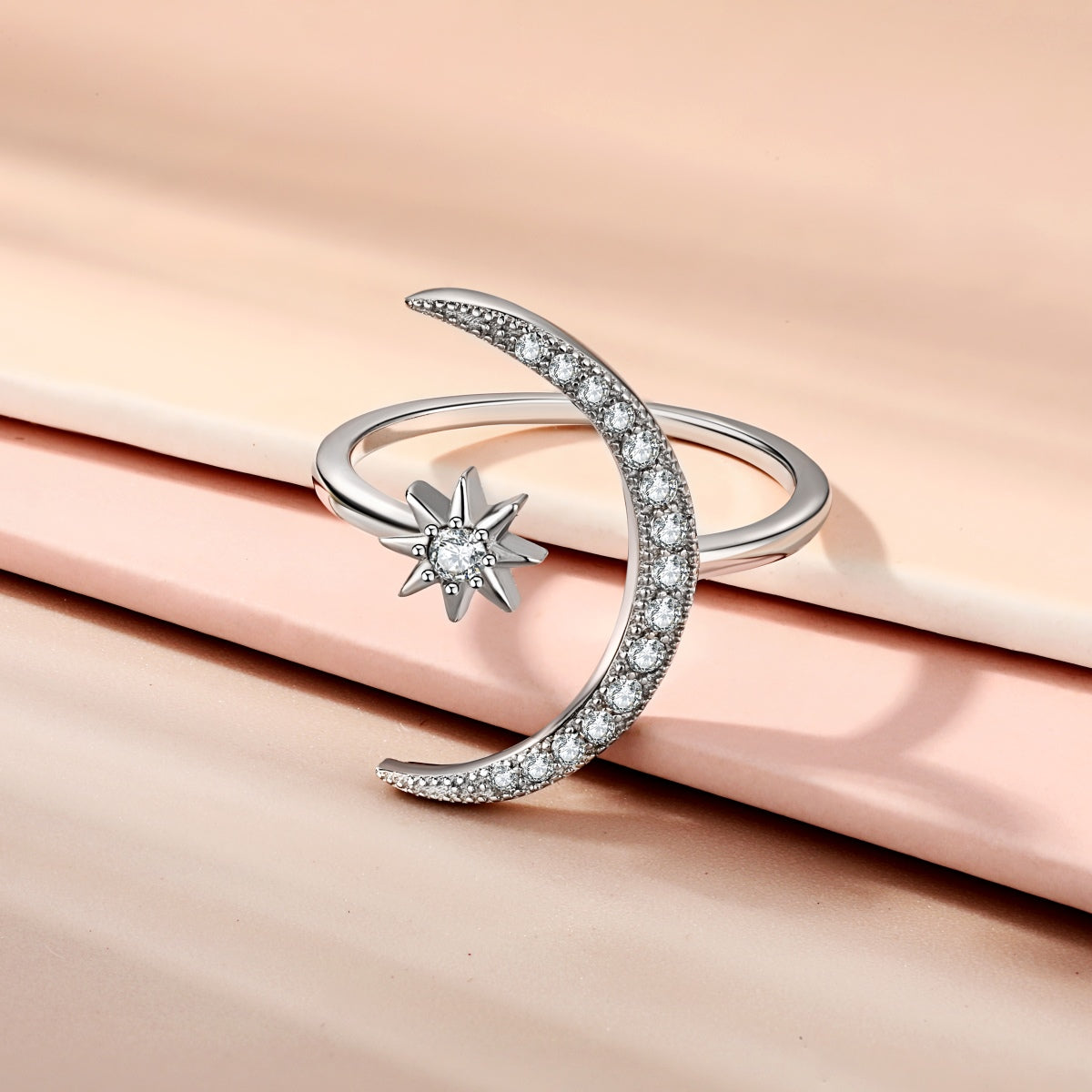 [Clover Jewelry]Eternity Mond &amp; Stern Ring