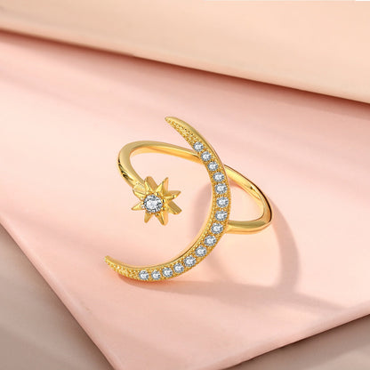 [Clover Jewelry]Eternity Mond &amp; Stern Ring