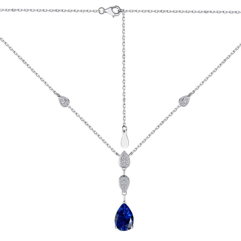 [Clover Jewelry]Funkelnde Halskette mit Tropfenschliff