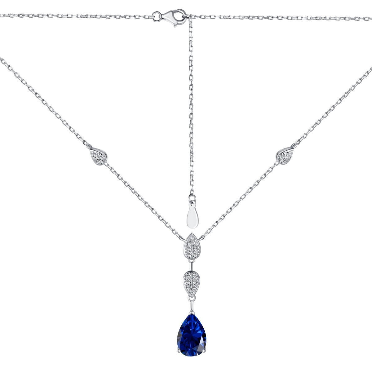 [Clover Jewelry]Funkelnde Halskette mit Tropfenschliff