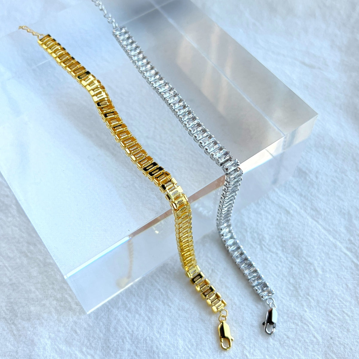 [Clover Jewellery]Exquisites Alltagsarmband im Smaragdschliff