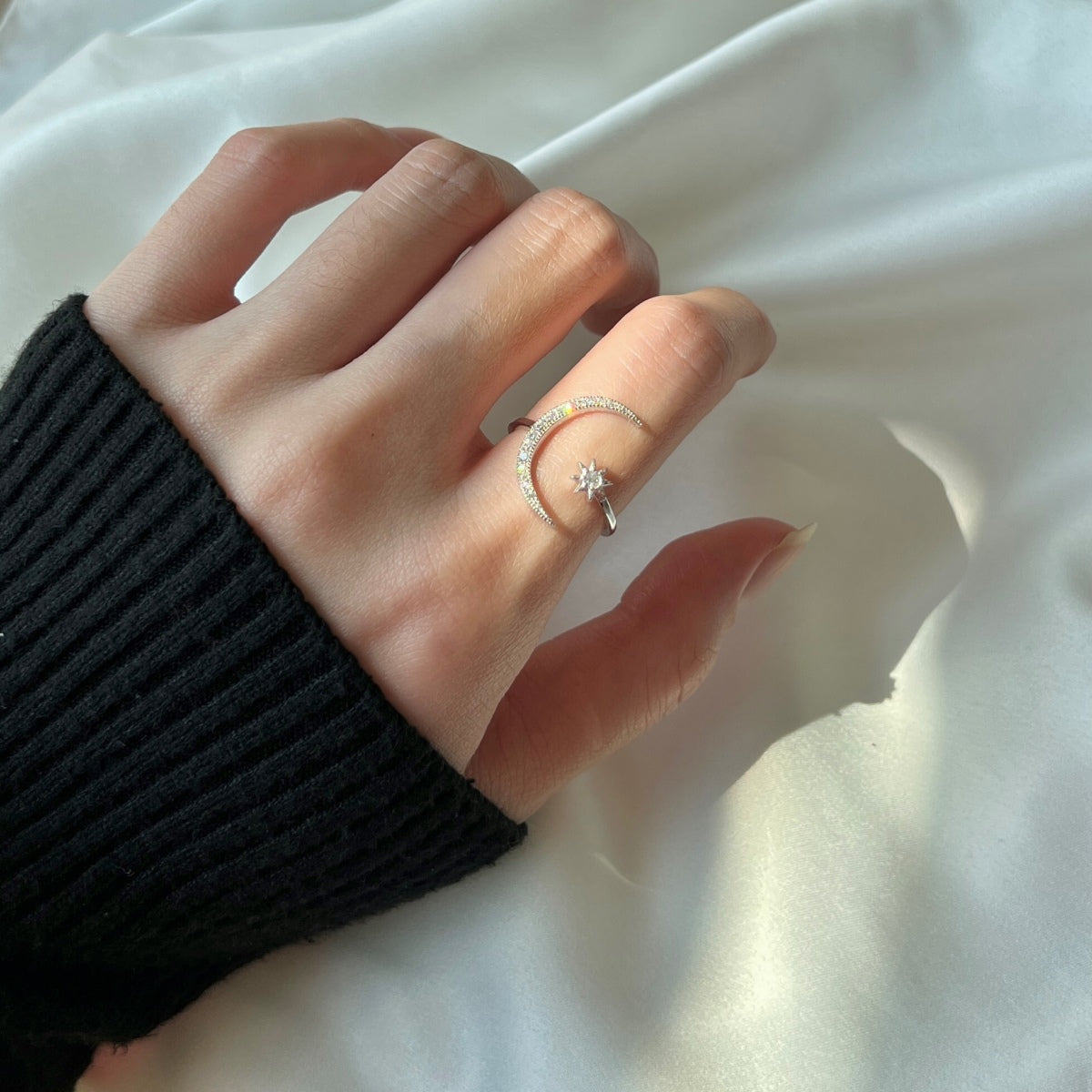[Clover Jewelry]Eternity Mond &amp; Stern Ring