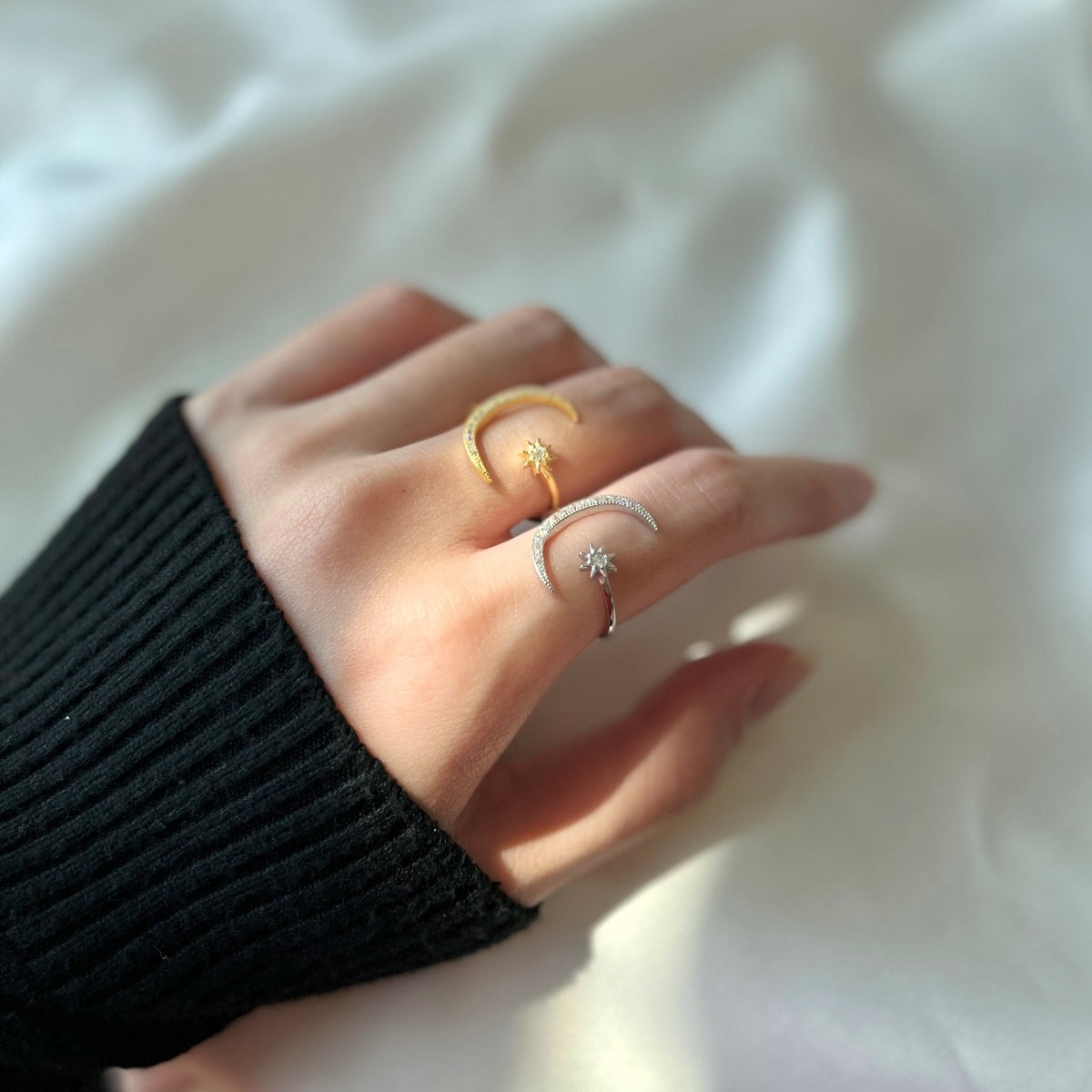 [Clover Jewelry]Eternity Mond &amp; Stern Ring