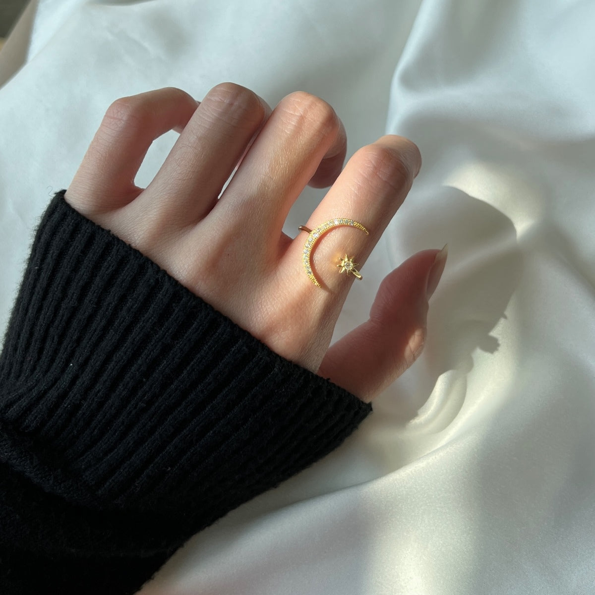 [Clover Jewelry]Eternity Mond &amp; Stern Ring