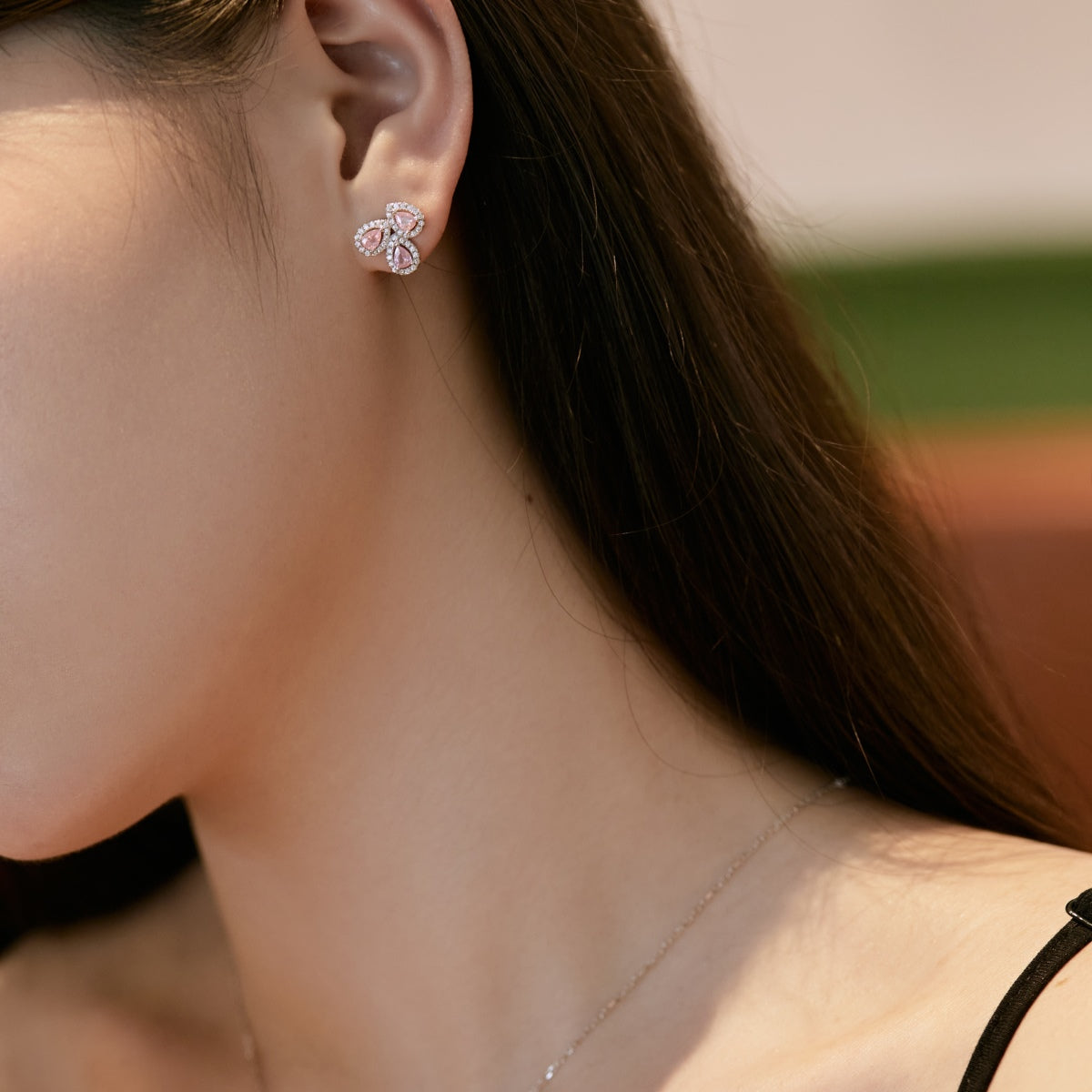 [Clover Jewelry]Aufwendige blütenförmige Liebhaberohrringe mit tropfenförmigem Schliff