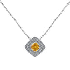[Clover Jewelry]Funkelnde Asscher-Schliff Halskette