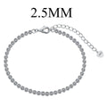 [Clover Jewelry]Funkelndes Armband mit runden Diamanten für den Alltag