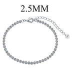 [Clover Jewelry]Funkelndes Armband mit runden Diamanten für den Alltag