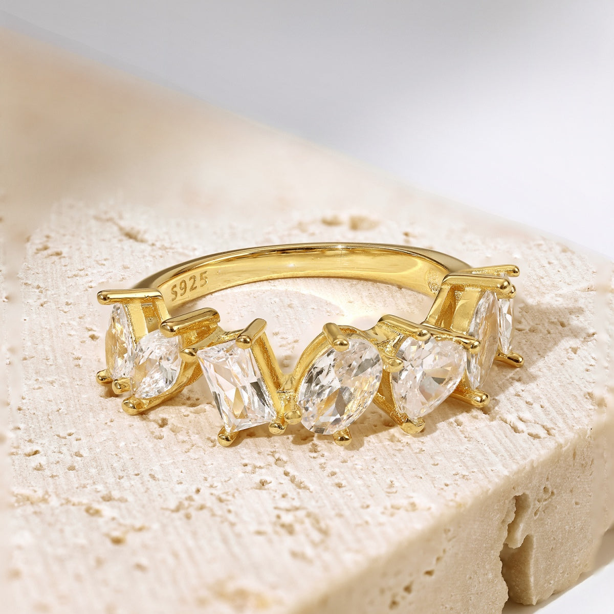 [Clover Schmuck]Zarter Mehrfachschliff-Ring
