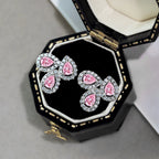 [Clover Jewelry]Aufwendige blütenförmige Liebhaberohrringe mit tropfenförmigem Schliff