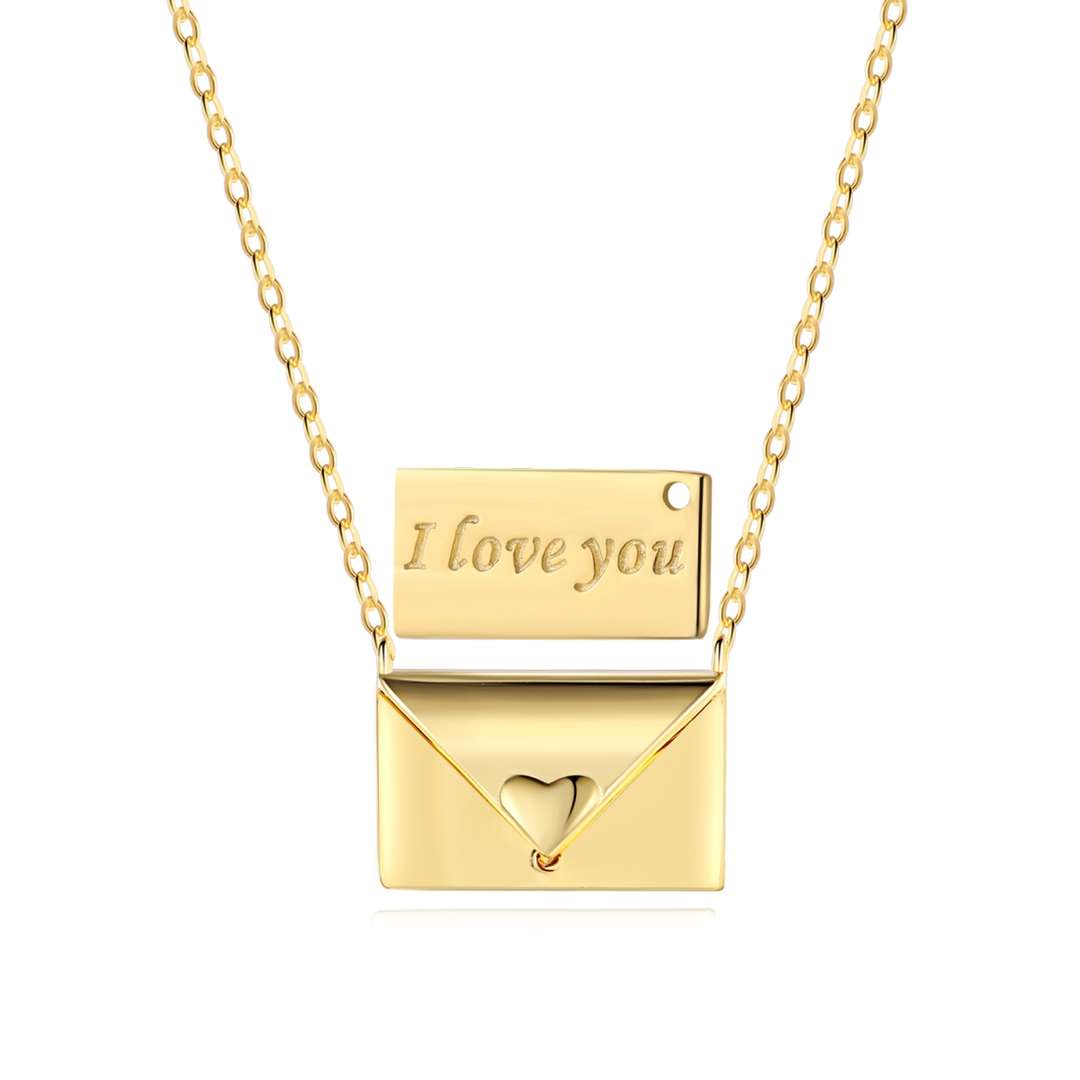 [Clover Jewelery]Envelope Heart Shape Mother's Day Necklace