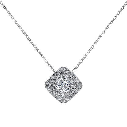 [Clover Jewelery]Sparkling Asscher Cut Necklace