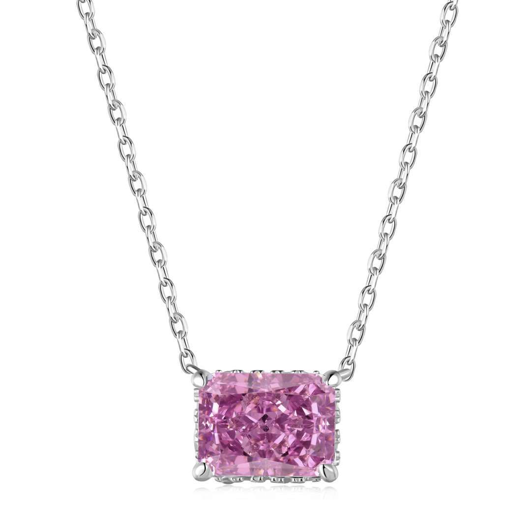[Clover Jewelry]Luxuriöse quadratische, bunte Halskette