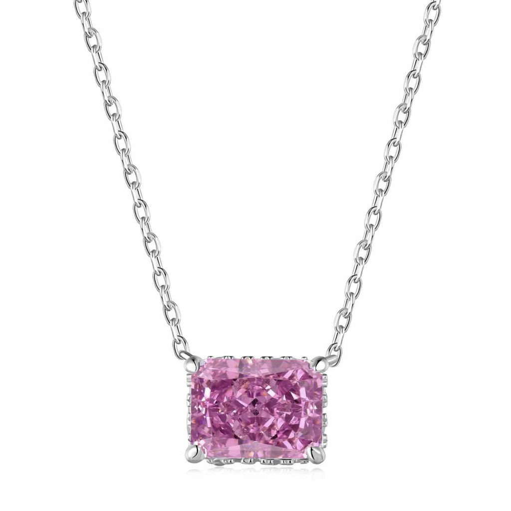 [Clover Jewelry]Luxuriöse quadratische, bunte Halskette
