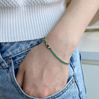 [Clover Schmuck]Schillerndes, farbenfrohes, rundgeschliffenes Alltagsarmband