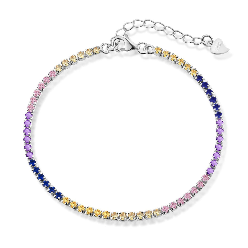 [Clover Jewelry]Funkelndes Tennisarmband mit Prinzessinnenschliff