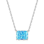 [Clover Jewelry]Luxuriöse quadratische, bunte Halskette