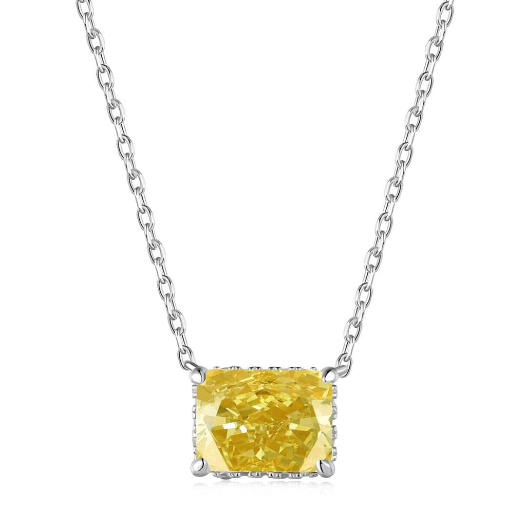 [Clover Jewelry]Luxuriöse quadratische, bunte Halskette