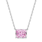 [Clover Jewelry]Luxuriöse quadratische, bunte Halskette