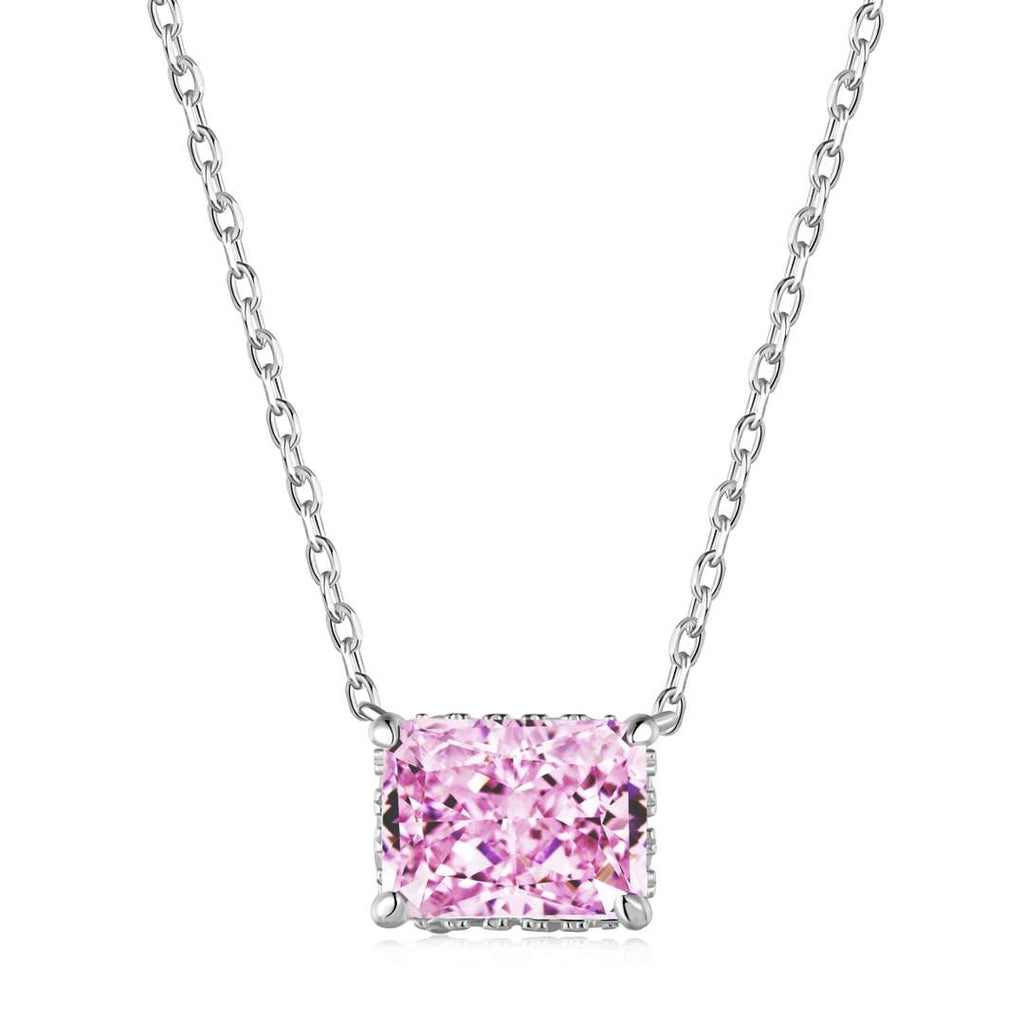[Clover Jewelry]Luxuriöse quadratische, bunte Halskette