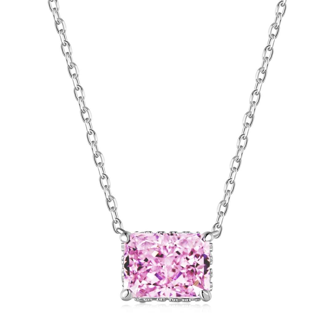 [Clover Jewelery]Luxurious Square Shape Colorful Necalack