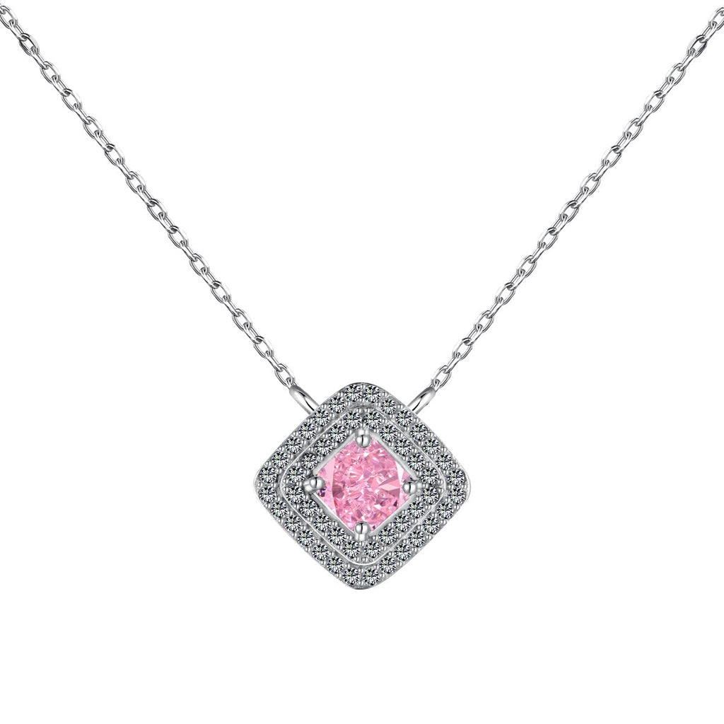 [Clover Jewelry]Funkelnde Asscher-Schliff Halskette
