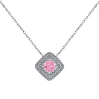 [Clover Jewelry]Funkelnde Asscher-Schliff Halskette