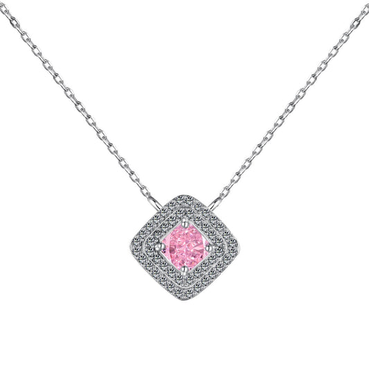 [Clover Jewelery]Sparkling Asscher Cut Necklace