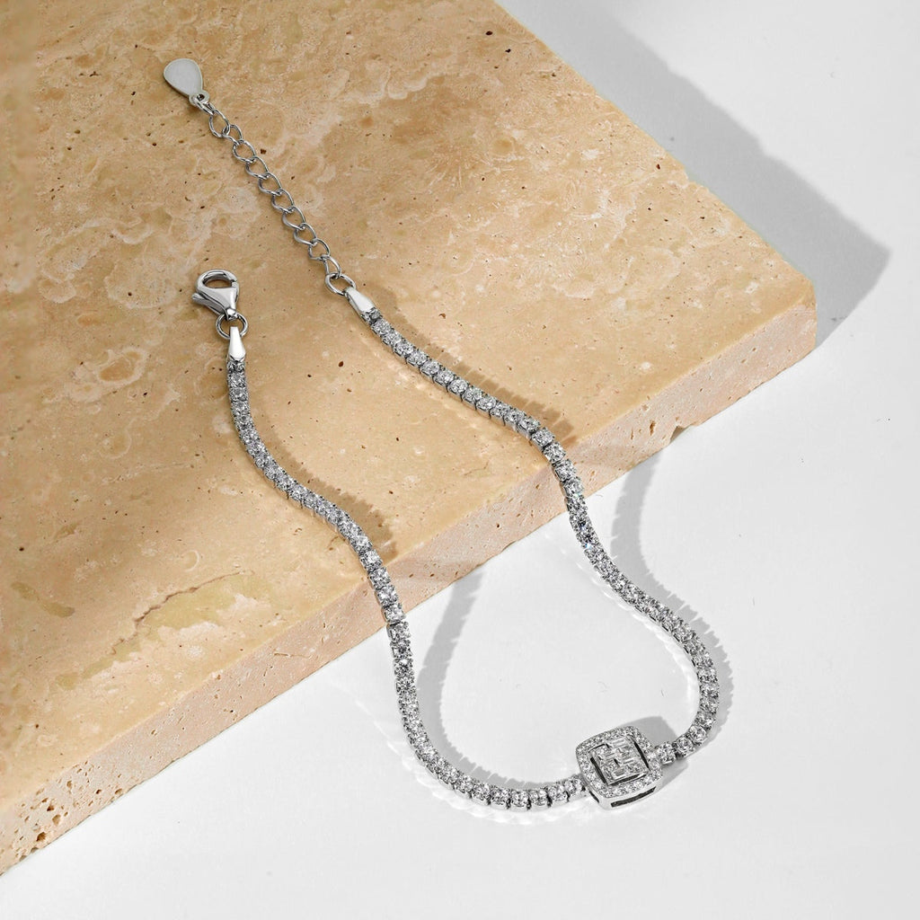 [Klee Schmuck]Luxuriöses, schillerndes quadratisches Bankettarmband