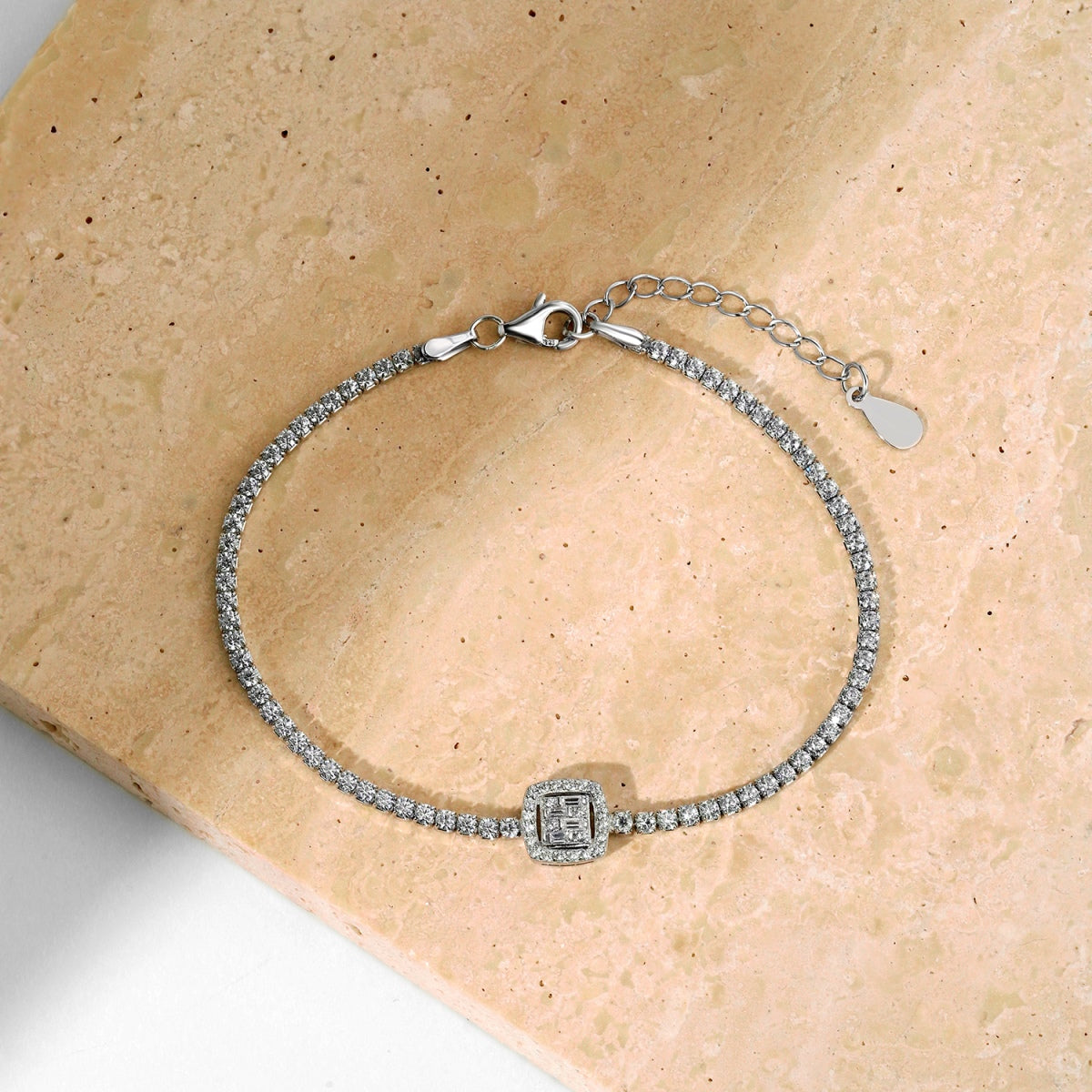 [Klee Schmuck]Luxuriöses, schillerndes quadratisches Bankettarmband