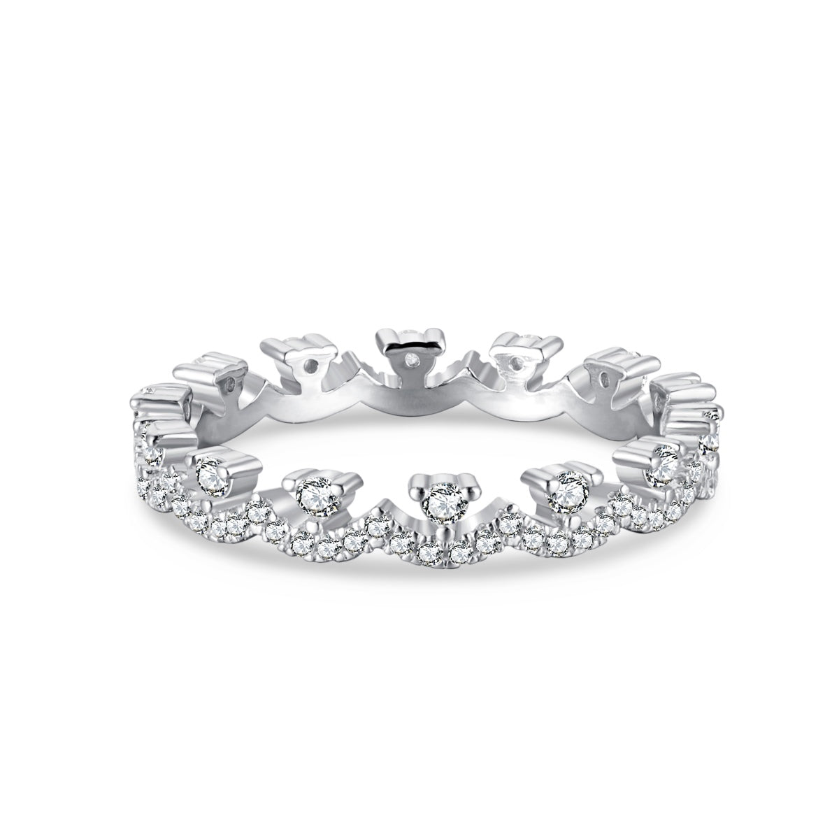 [Clover Jewelery]Elegant Resplendent Round Shape Party Ring