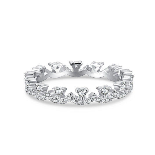 [Clover Jewelery]Elegant Resplendent Round Shape Party Ring