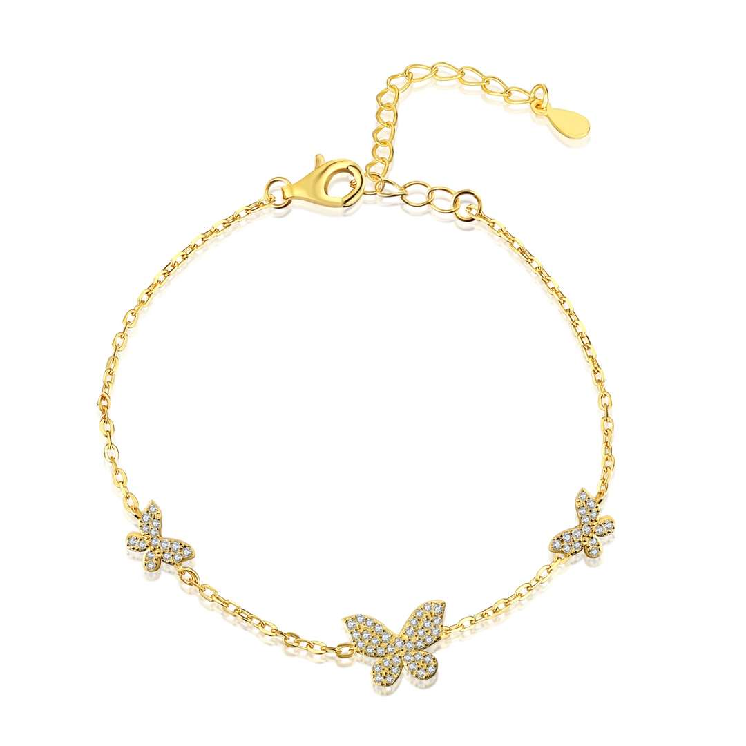[Clover Schmuck]Zartes Schmetterlingsanhänger-Armband