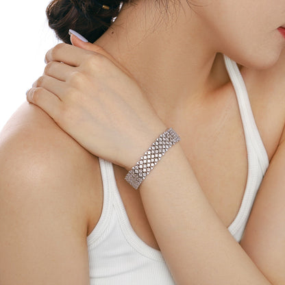 [Clover Jewelery]Ornate Elegant Round Cut Party Bracelet