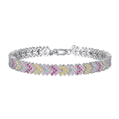 [Clover Jewelery]Ornate Sparkling Round Cut Party Bracelet