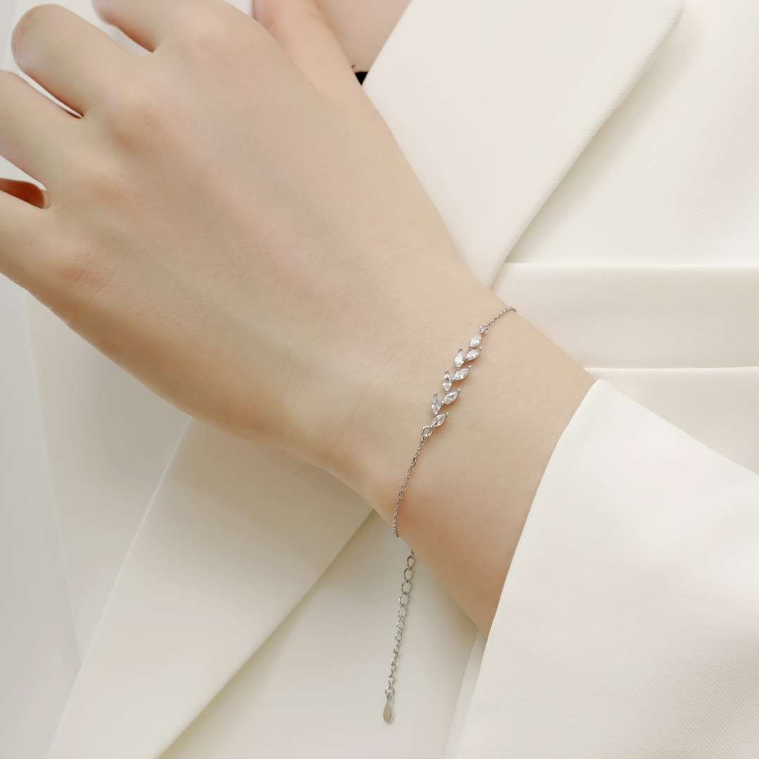 [Clover Jewelry]Elegantes Weizenblätter-Armband