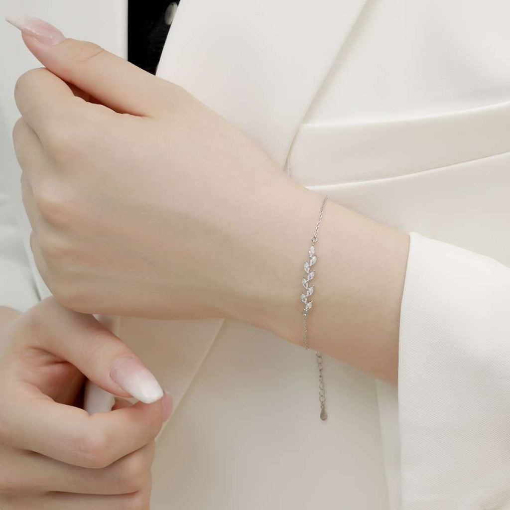 [Clover Jewelry]Elegantes Weizenblätter-Armband