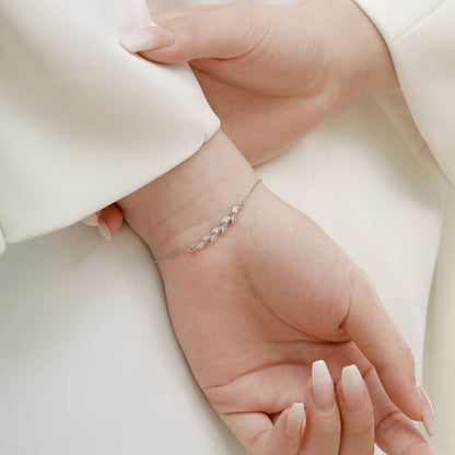 [Clover Jewelery]Elegant Wheat Leaves Shape Bracelet