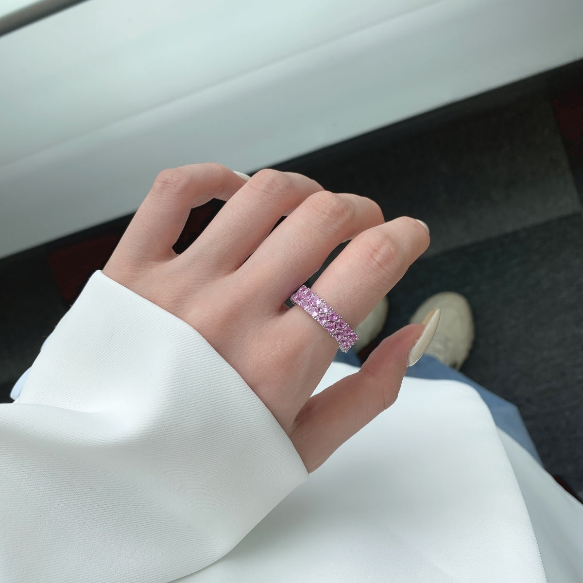 [Clover Jewelery]Sparkling Full Heart Ring