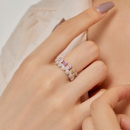 [Clover Jewelery]Gorgeous Radiant Cut Daily Ring