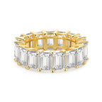 [Clover Jewelry]0.75 Carat Elegant Emerald Cut Tennis Ring
