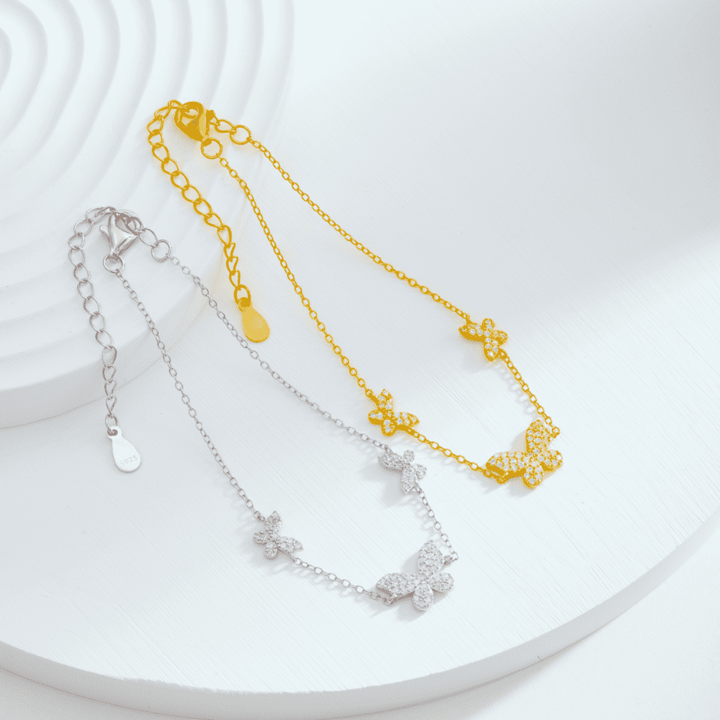 [Clover Schmuck]Zartes Schmetterlingsanhänger-Armband