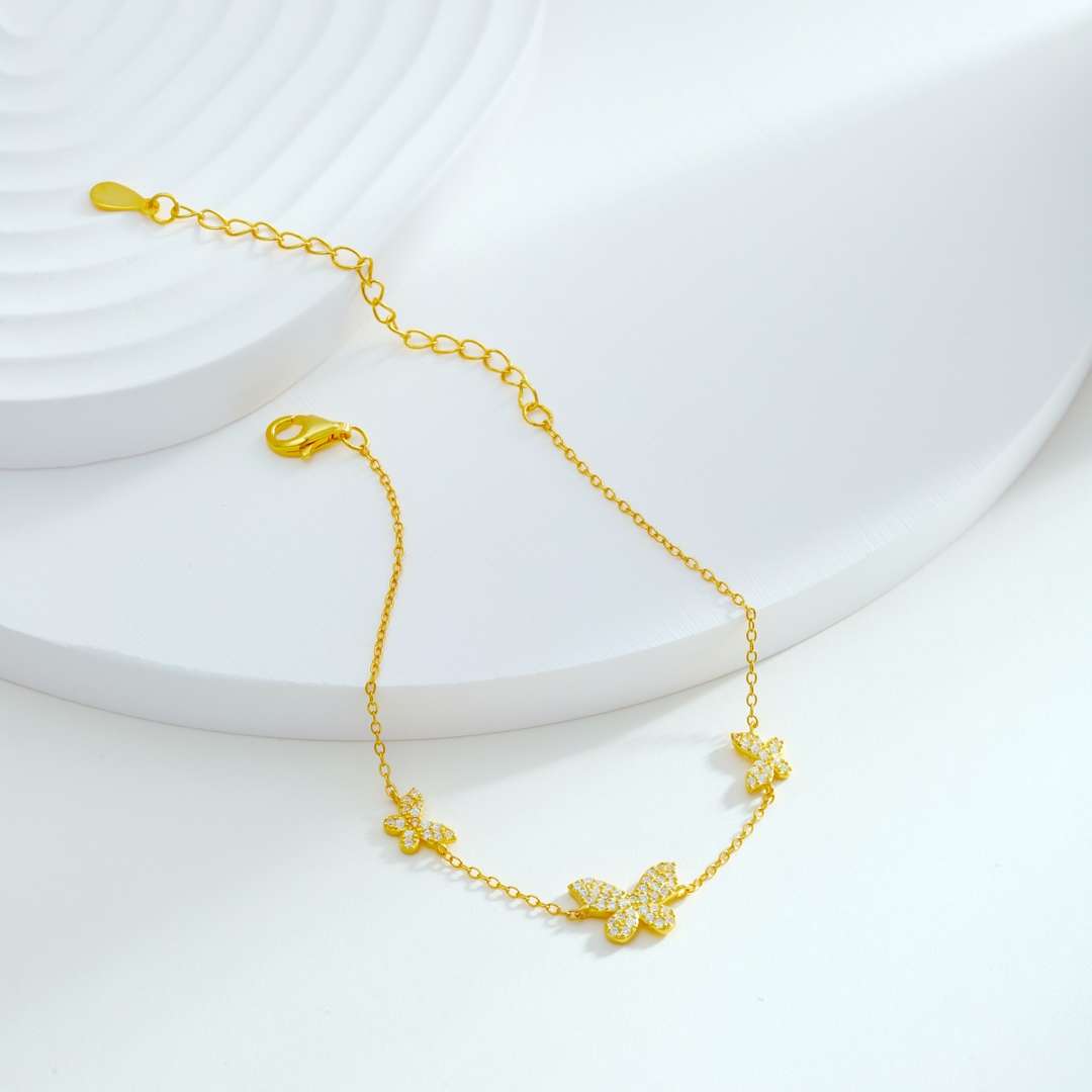[Clover Schmuck]Zartes Schmetterlingsanhänger-Armband