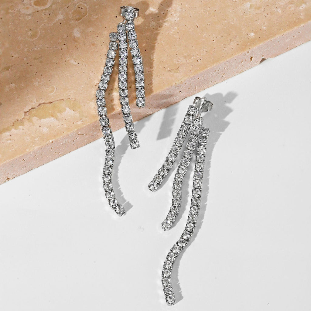 [Clover Jewelry]Luxuriöse zierliche Bankett-Ohrringe