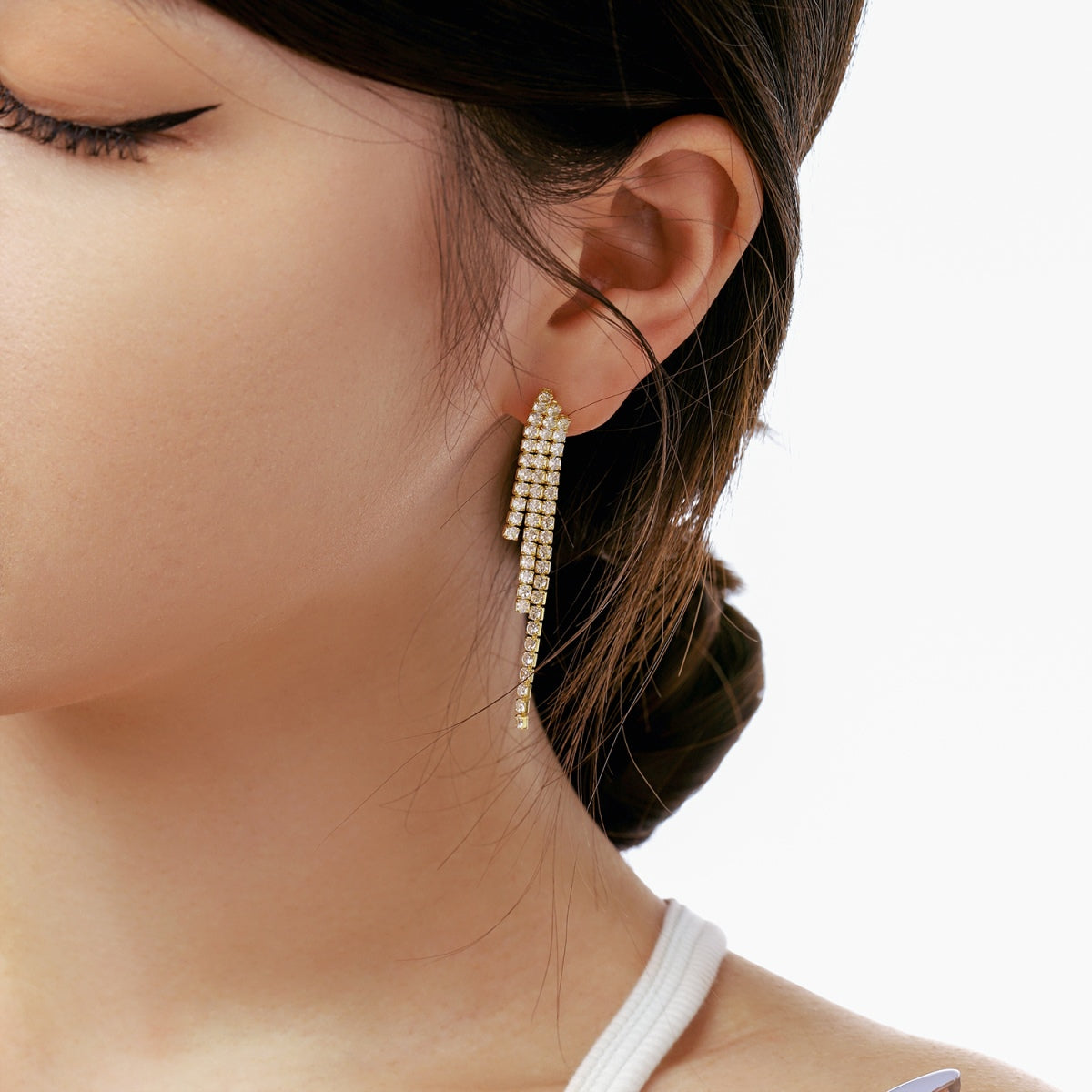 [Clover Jewelry]Luxuriöse zierliche Bankett-Ohrringe