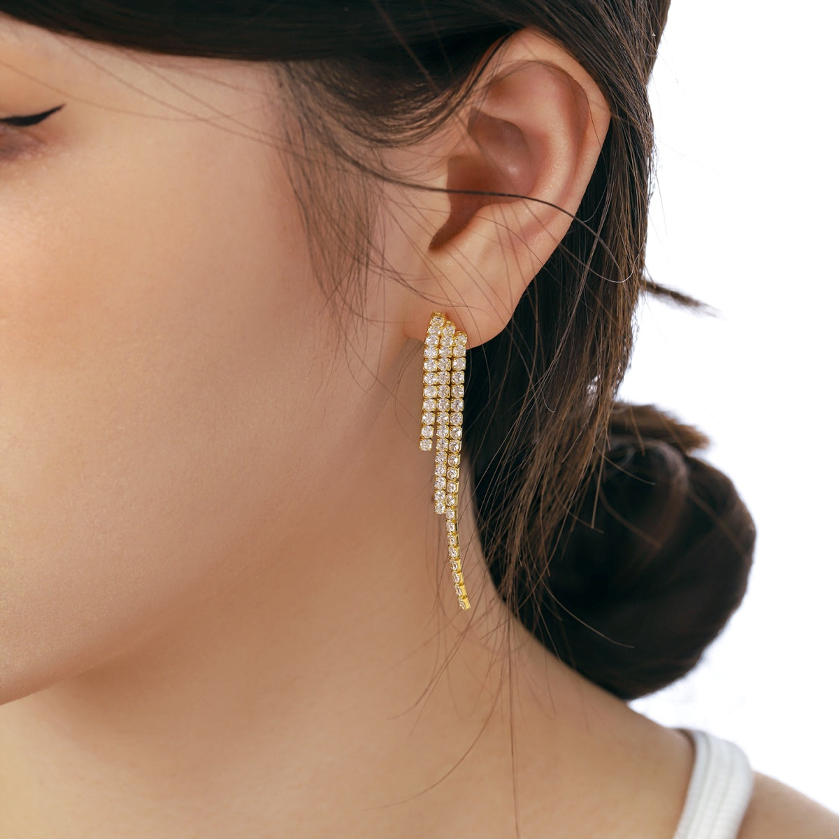 [Clover Jewelry]Luxuriöse zierliche Bankett-Ohrringe