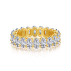 [Clover Jewelry]Ornate Oval Cut Tennis Ring