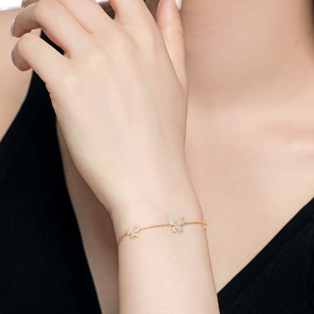 [Clover Schmuck]Zartes Schmetterlingsanhänger-Armband